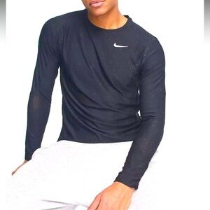 Nike Jersey long sleeve dri fit burnout workout  shirt XL 110$ NWT active